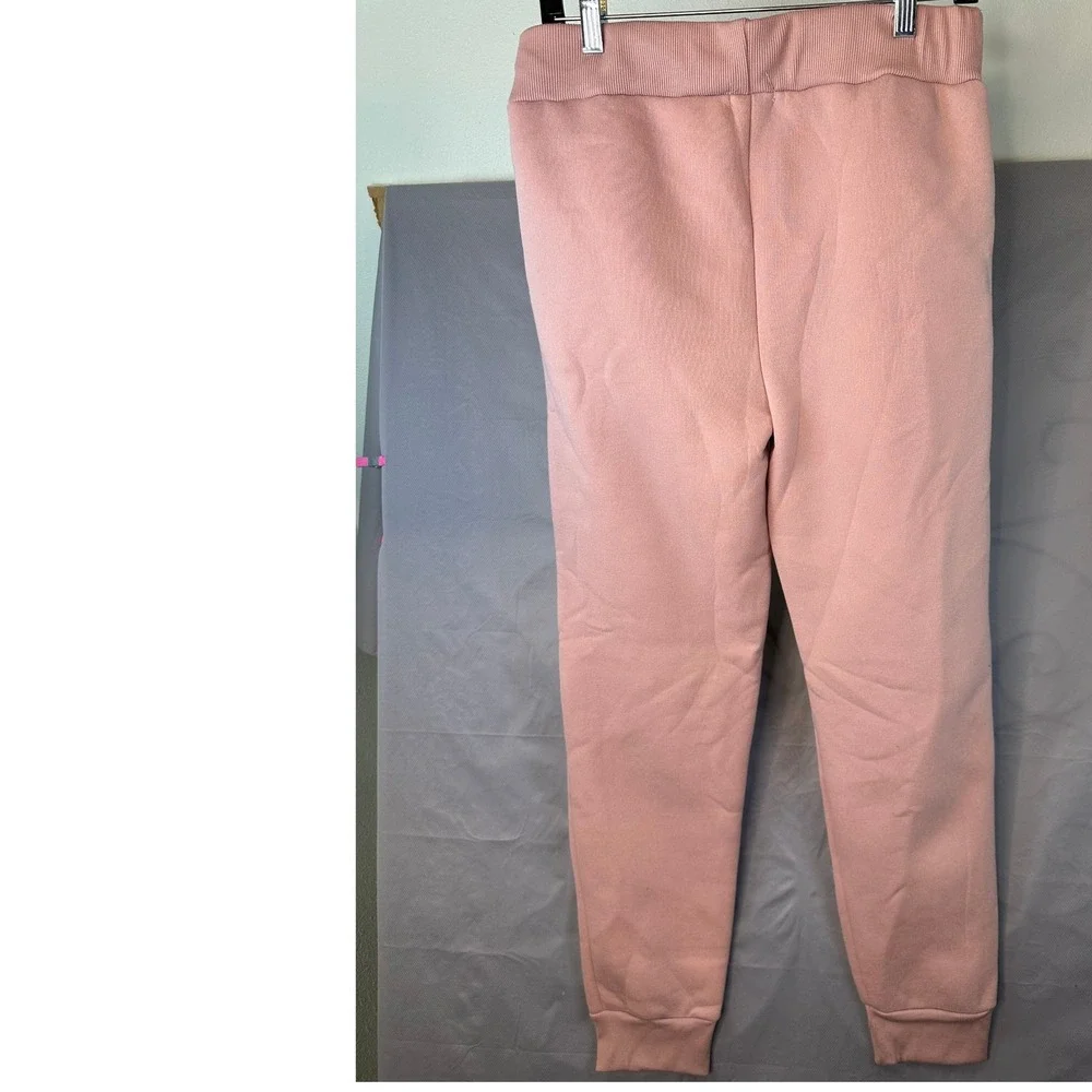 Rag NWT Mauve Pink Ribbed Knit Jogger Pants Medium Dusty Sand Loungewear Size XL